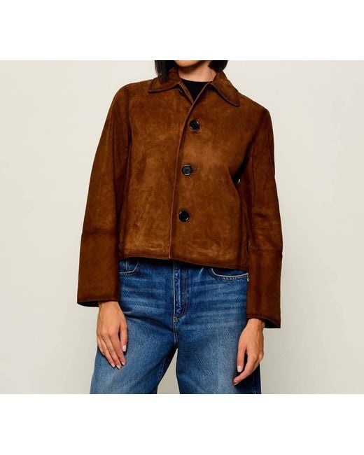 Zadig & Voltaire Brown Lessa Suede Leather Jacket