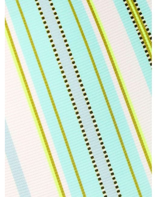 Lemlem Green Printed Ribbed Recycled Bikini