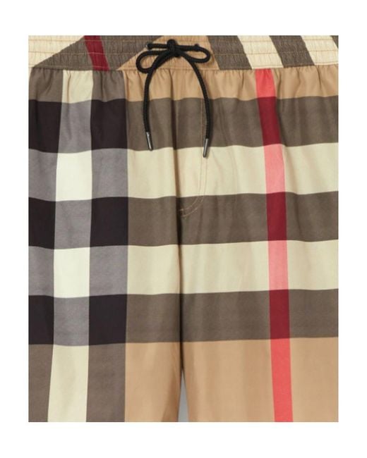 Burberry Multicolor Checked Drawcord Swim Shorts for men