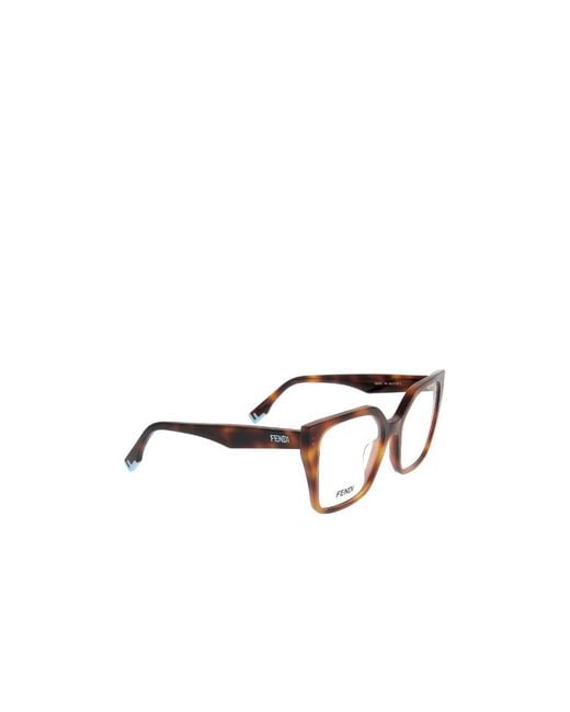 Fendi White Eyewear Square Frame Glasses