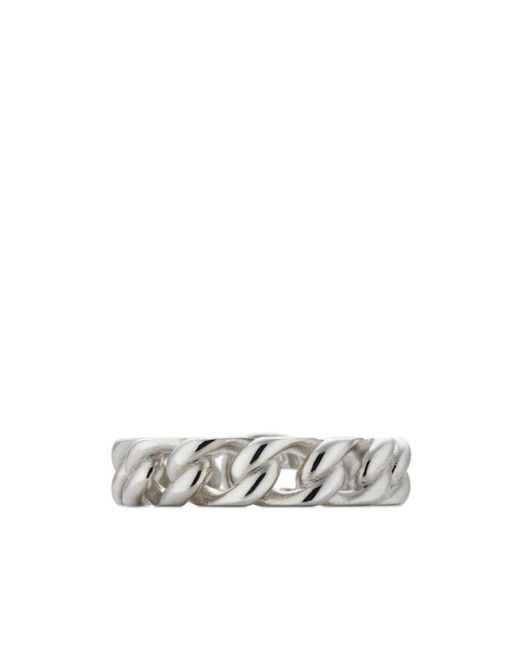 Gucci White Interlocking Ring for men