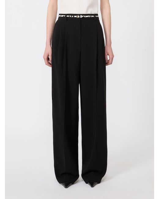 Max Mara Black Studio Corvino Flowing Cady Trousers