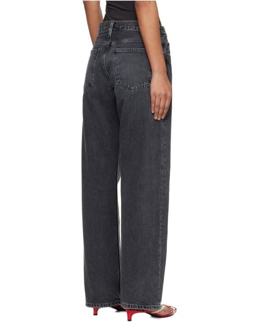 Agolde Blue Wide-Leg Slim Fit Jeans
