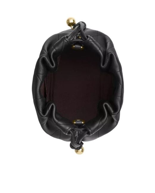 COACH Black Faye Mini Drawstring Bag With Quilting