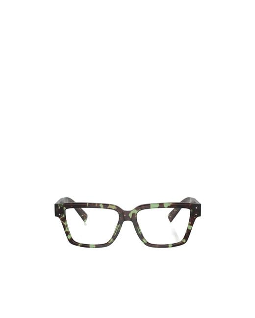 Dolce & Gabbana Black Eyewear Square Frame Glasses for men