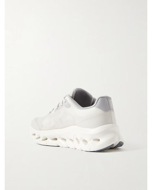 On Shoes White Rubber-Trimmed Mesh Sneakers