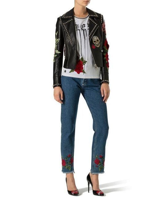 Philipp Plein White Logo Details T-Shirt
