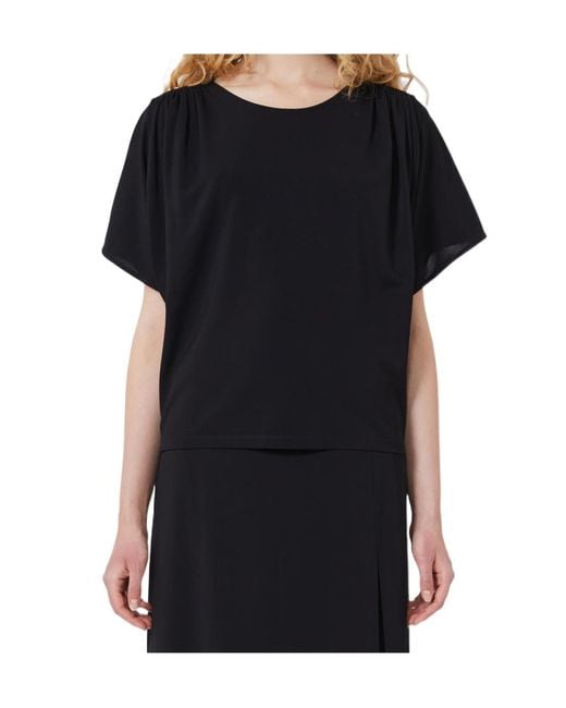 Weekend by Maxmara Black Crew Neck Short-Sleeved T-Shirt