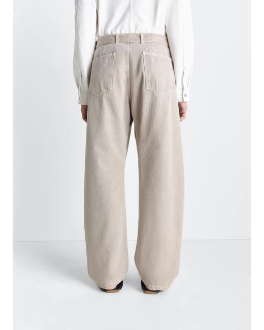 Lemaire White Twisted Belted Jeans for men