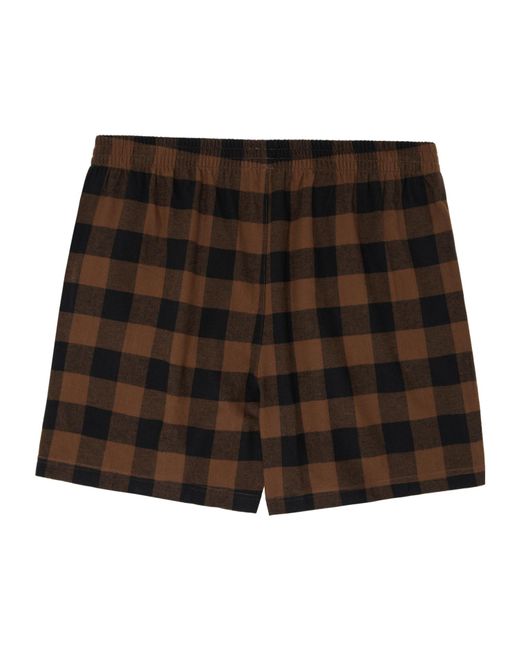 Skims Black Check Pattern Pajama Pants for men
