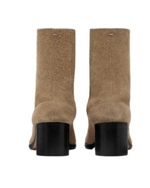 Maison Margiela Brown Tabi Toe Block Heel Boots for men