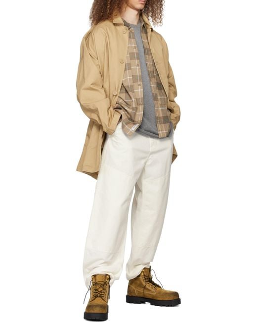 Carhartt White Mid-Rise Wide-Leg Jeans for men