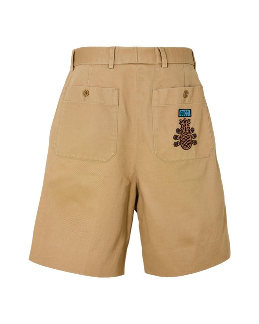 Gucci Natural Solid-Color Casual Shorts for men