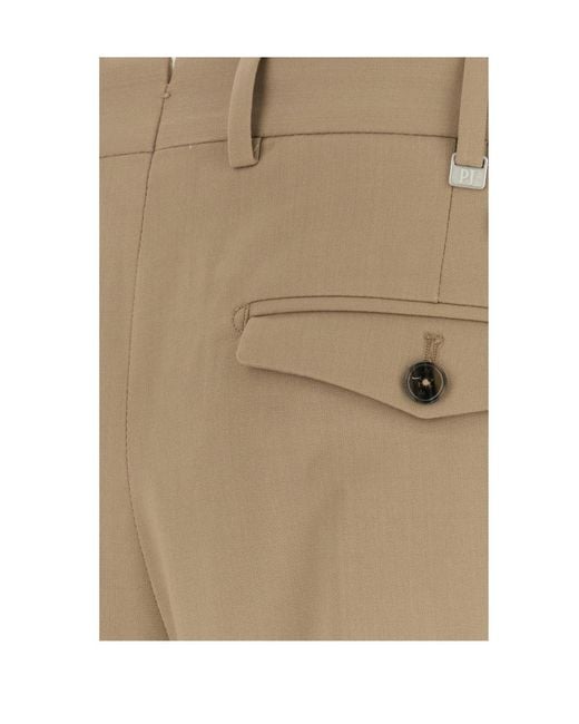 Pt Pantaloni Natural Casual Trousers With Belt Loops for men