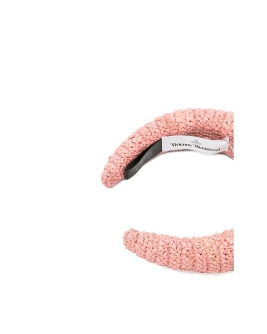 Vivienne Westwood Pink Raffia Headband