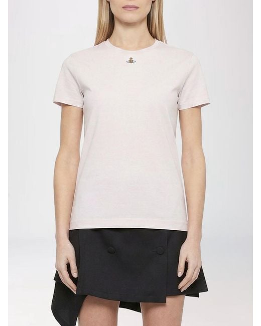Vivienne Westwood White Orb Logo-Embroidered Crewneck T-Shirt
