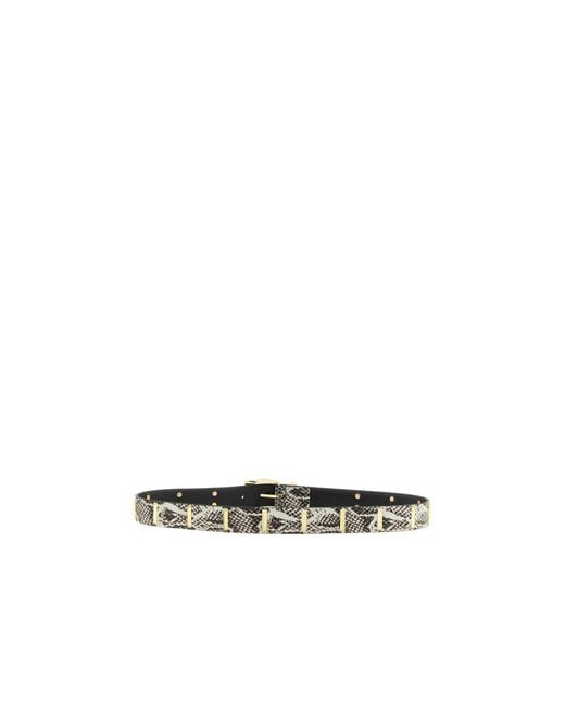 Pinko White Buckle Belt