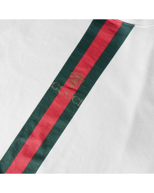 Gucci White Color Block T-Shirt for men