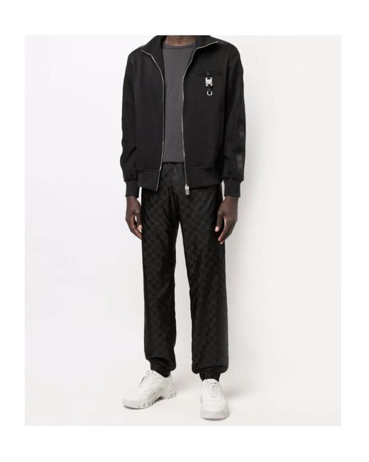 M I S B H V Black Logo-Monogram Tapered Joggers for men