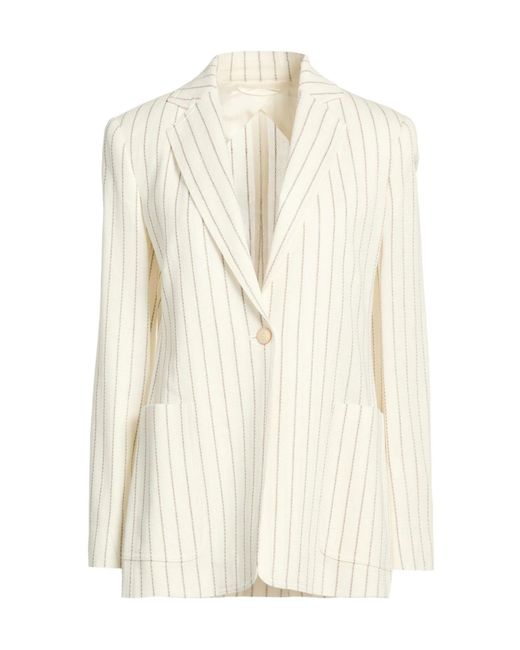 Max Mara White Single-Breasted Blazer