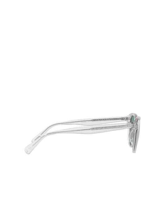 Oliver Peoples Green Round Frame Sunglasses for men