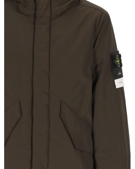 Stone Island Green Long-Sleeve Hooded Jacket for men