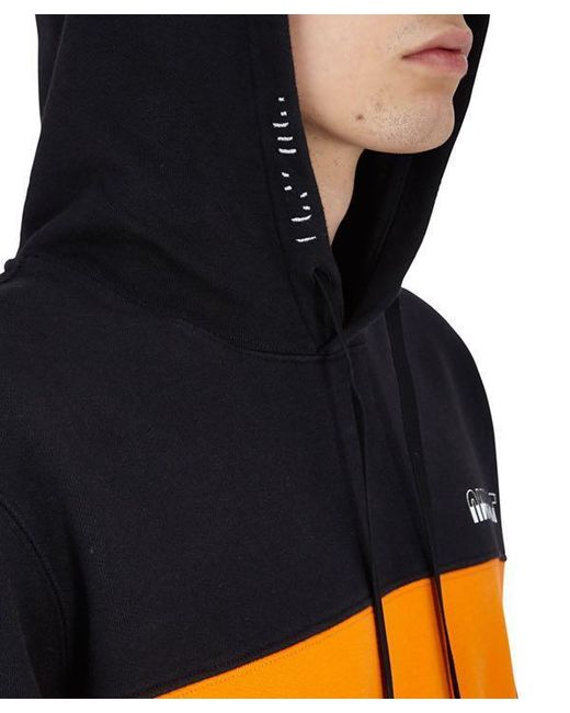 Unravel Project Orange Hooded Sweater for men
