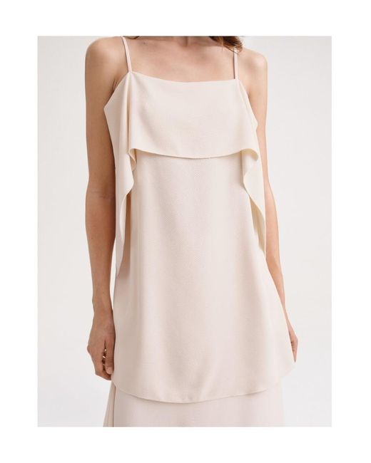 Totême Pink Draped Mid-Length Tank Top