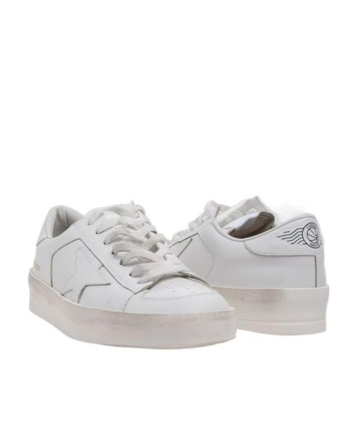 Golden Goose Deluxe Brand White Stardan Low-Top Sneakers for men