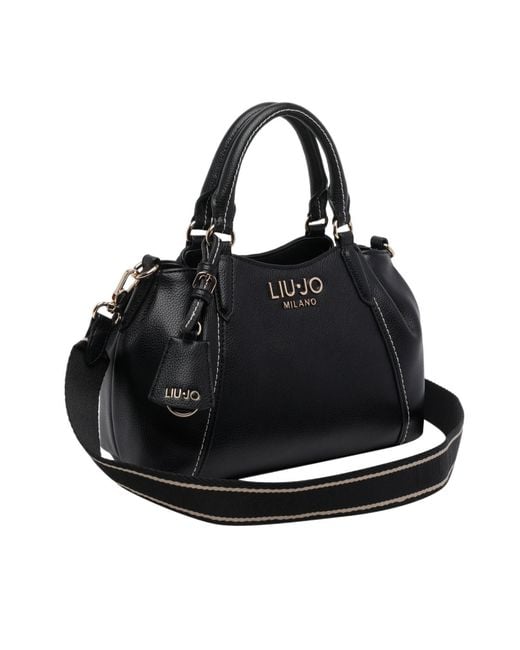 Liu Jo Black Logo Lettering Tote Bag