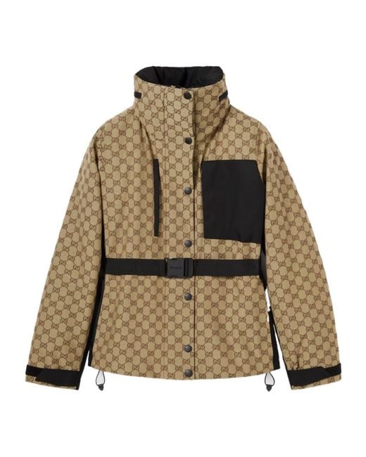 Gucci Natural Gg Technical Fabric Jacket