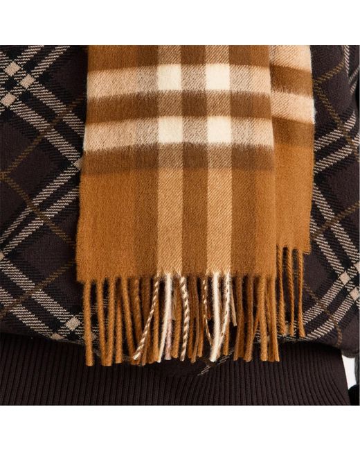 Burberry Brown Plaid Pattern Scarf for men