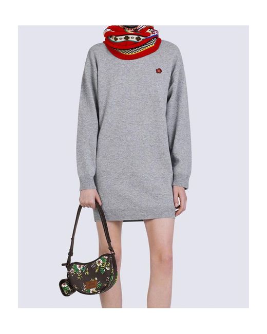 KENZO Red 'Fair Isle' Wool Snood