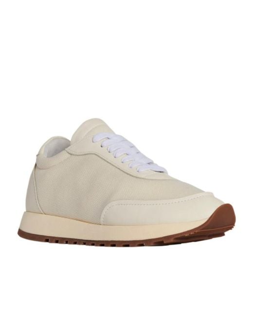 The Row White Owen Runner Mesh Lace-Up Sneakers