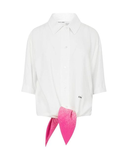 Off-White c/o Virgil Abloh White Knotted Short-Sleeve Shirt