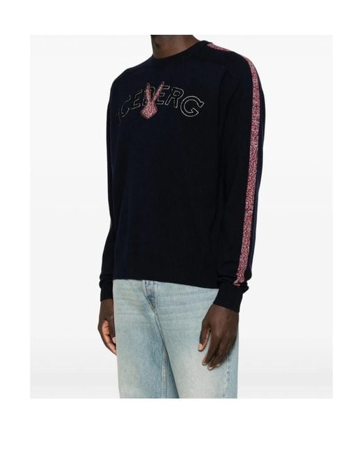 Iceberg Black Logo Sweater for men
