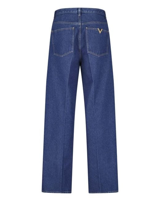 Valentino Blue Regular-Fit Straight Leg Jeans for men