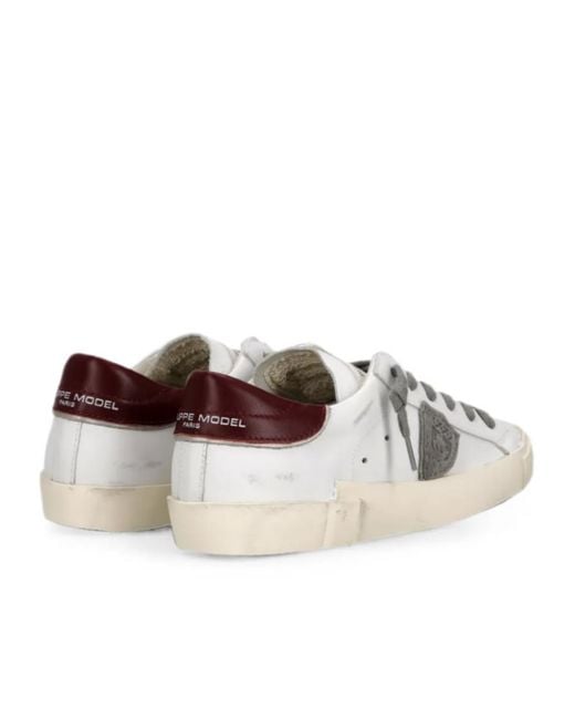 Philippe Model White Lace-Up Sneakers