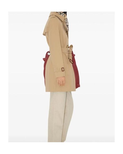 Burberry Natural Gabardine Short Kensington Heritage Trench Coat