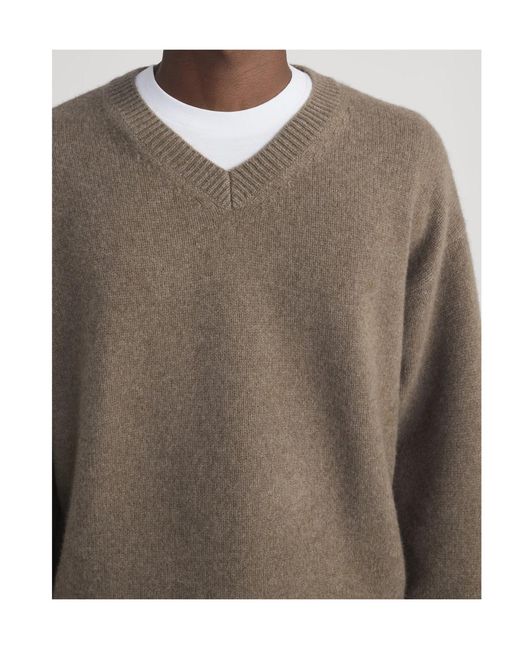 FRAME Brown V-Neck Sweater for men