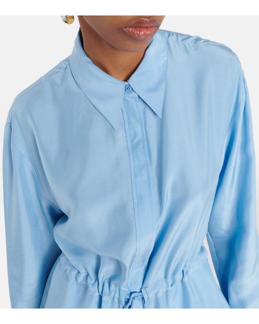 Dorothee Schumacher Blue Lapel Long-Sleeved Dress