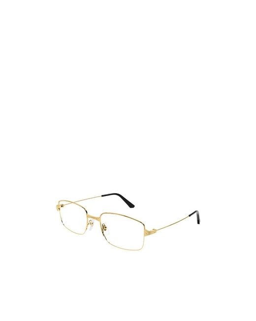 Cartier White Rectangle Frame Glasses for men