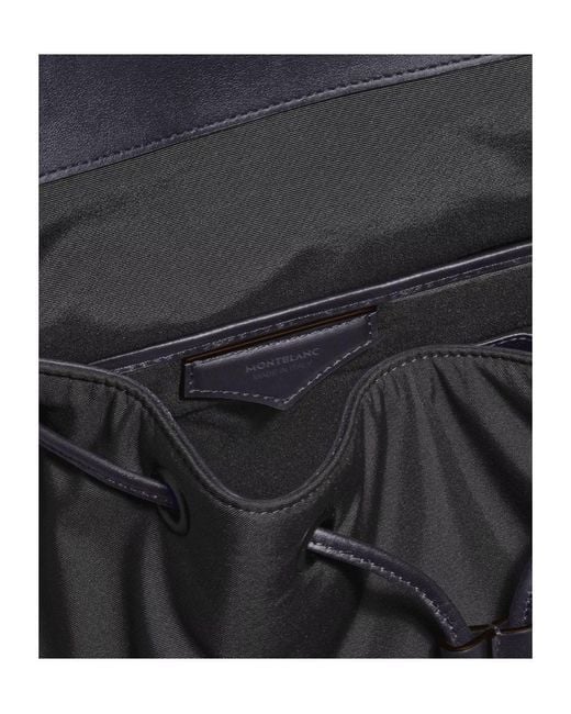 Montblanc Black Panorama Flap Backpack for men