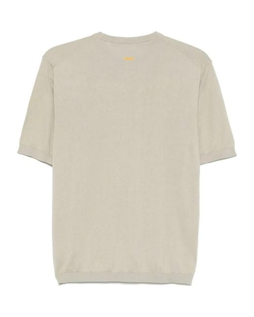 Aspesi White Fine-Knit T-Shirt for men