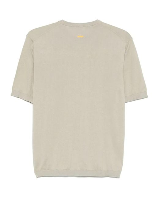 Aspesi White Fine-Knit T-Shirt for men