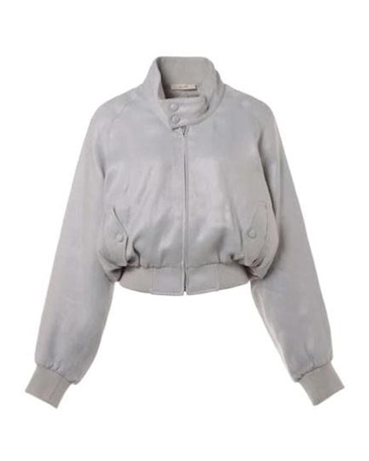 Céline Gray Cropped Casual Jacket