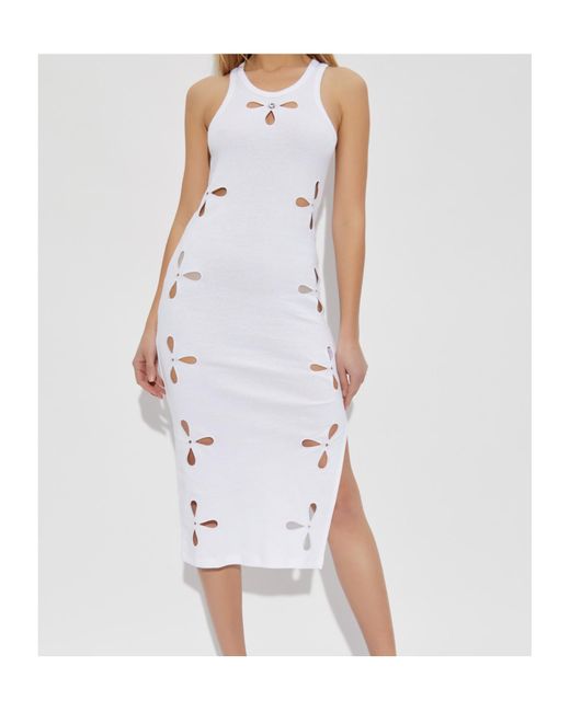 Coperni White Cut-Out Midi Dress