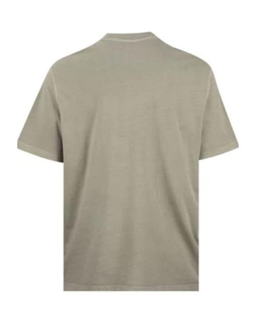ARMANI EXCHANGE Gray Logo-Embroidered T-Shirt for men