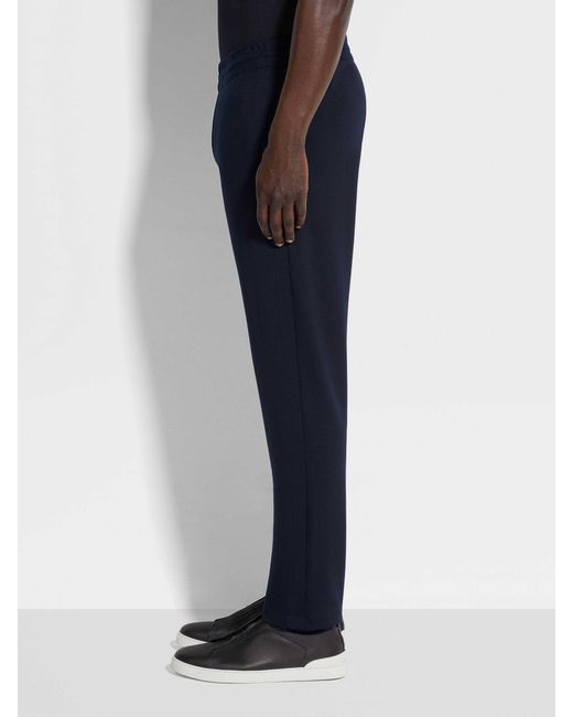 Zegna Blue Tailored Trousers for men