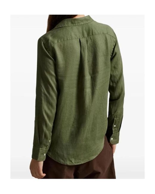Polo Ralph Lauren Green Polo Pony Long-Sleeved Shirt